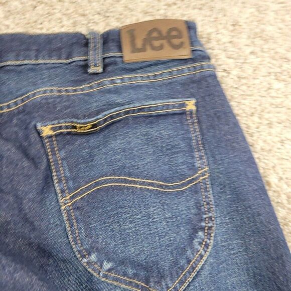 Lee Jeans Men’s 40x30 Legendary Slim Straight Dark Wash Denim - Picture 8 of 9
